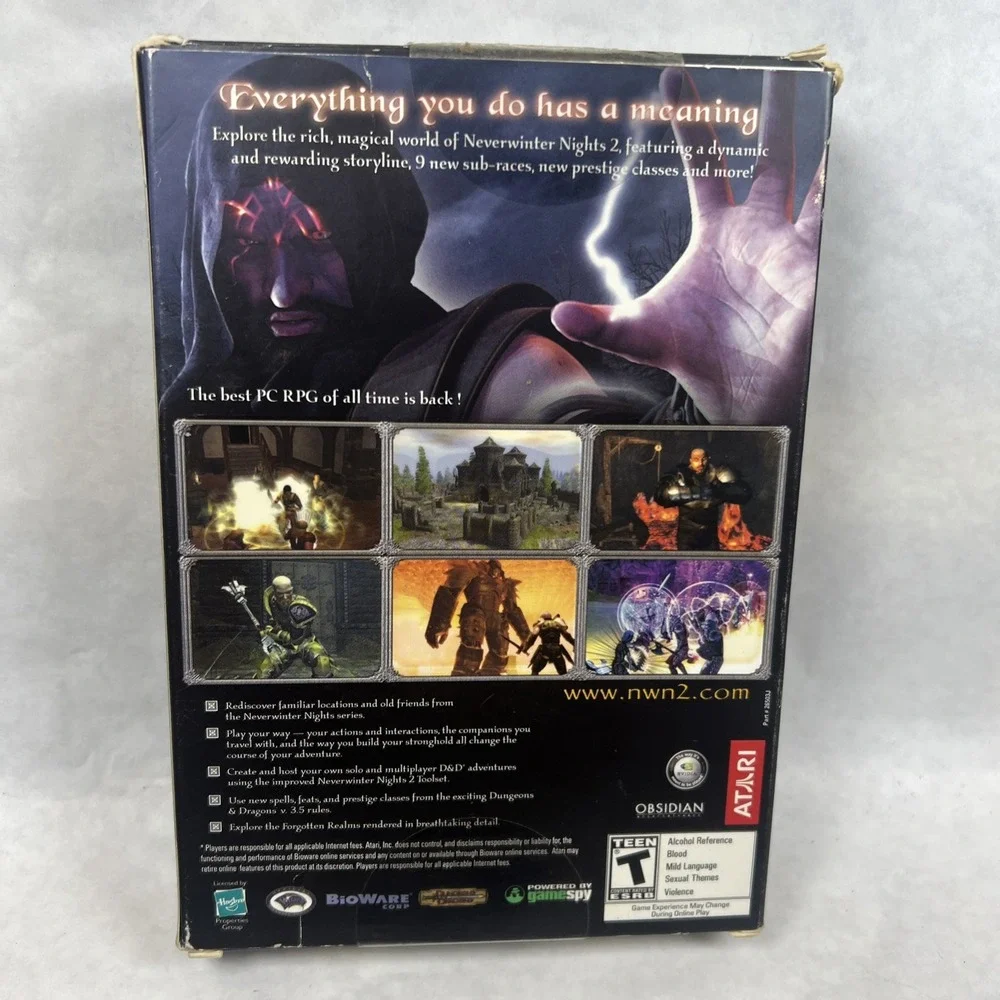 Neverwinter Nights 2‎ Forgotten Realms PC CD-ROM. Compete With Manual CIB